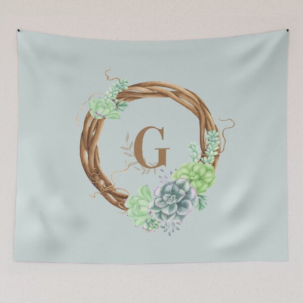 Item preview, Succulents Woodland Monogram - G designed and sold by MysticMagpie.