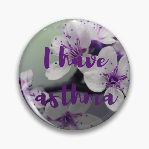 Item preview, I Have Asthma Purple Flowers  designed and sold by djalicat.