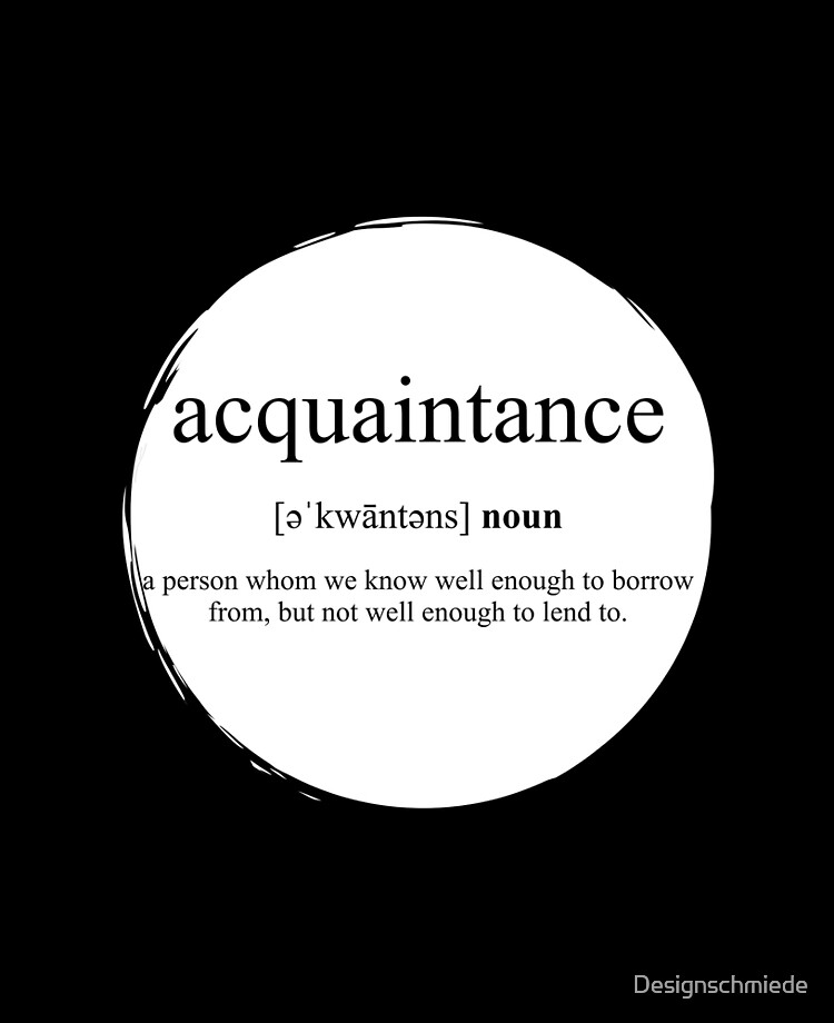 Acquainted Noun Definition
