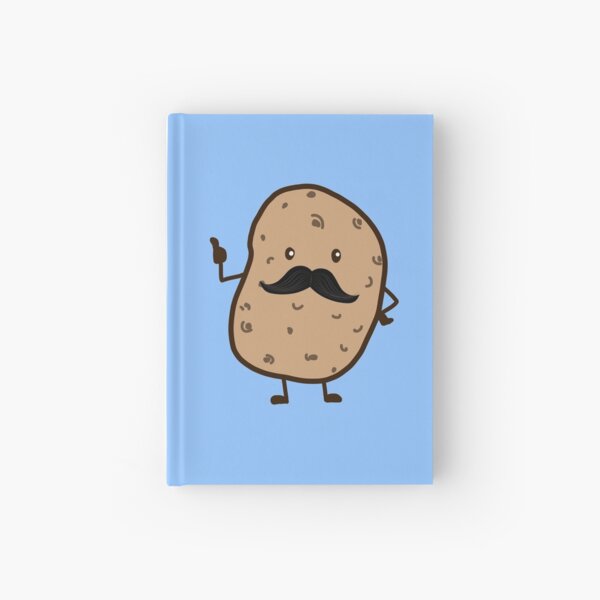 Mustache Potato - Couch Potato - For Dad - Fathers Day Hardcover Journal
