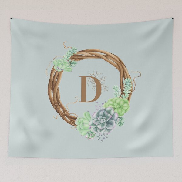 Item preview, Suculentas Woodland Monogram - D designed and sold by MysticMagpie.
