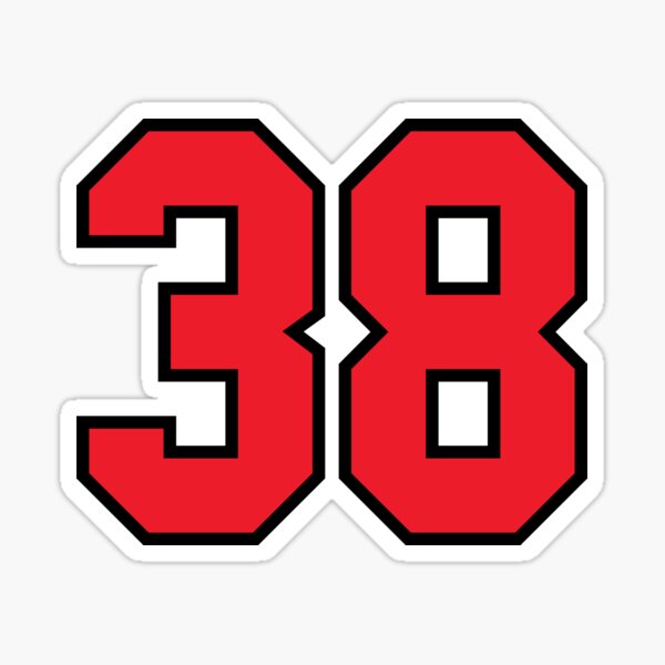 Number 38 Stickers | Redbubble