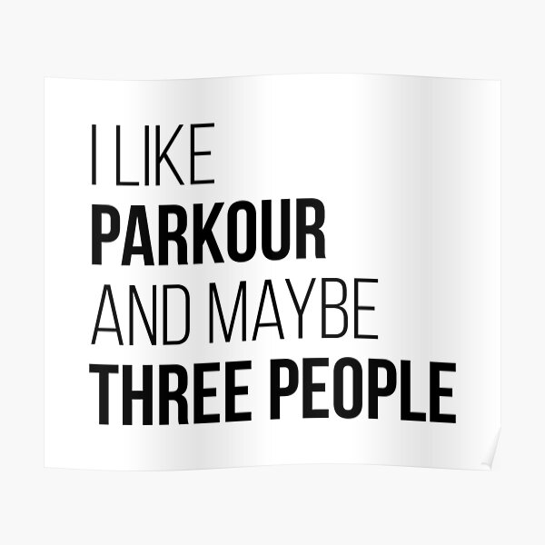 Parkour Posters Redbubble - white parkour hoodie gloves roblox