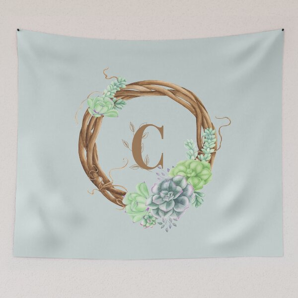 Item preview, Succulents Woodland Monogram - C designed and sold by MysticMagpie.