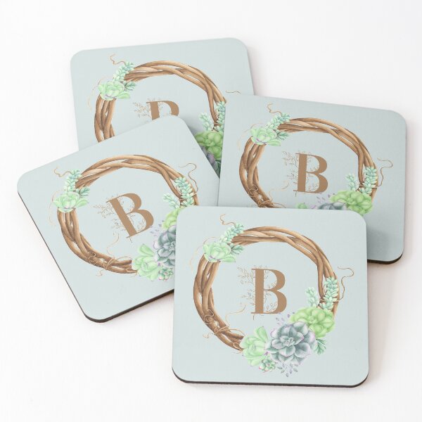 Item preview, Succulents Woodland Monogram - B designed and sold by MysticMagpie.
