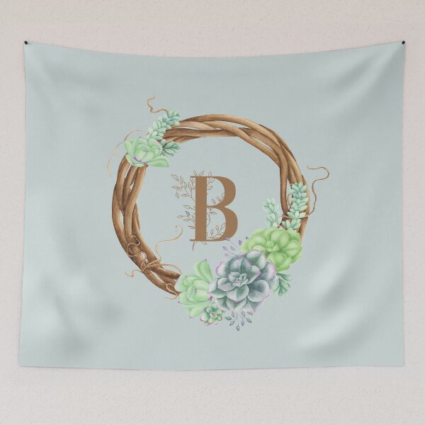 Item preview, Succulents Woodland Monogram - B designed and sold by MysticMagpie.