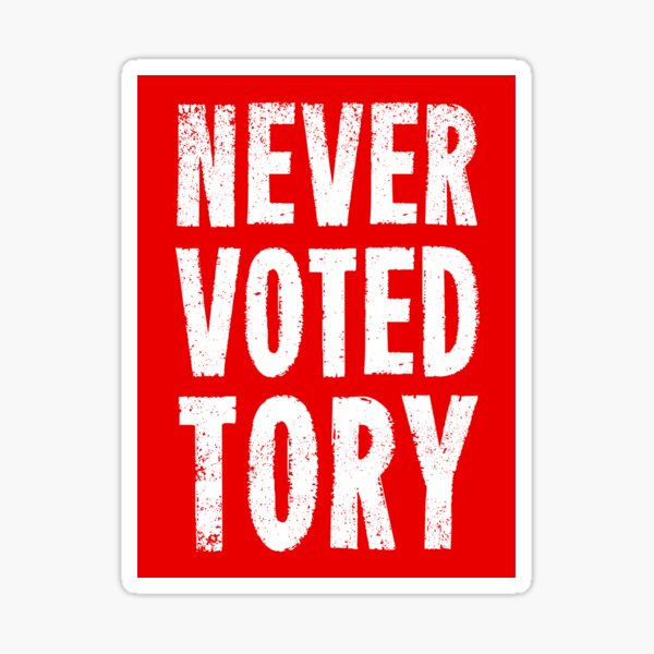 Item preview, Never Voted Tory designed and sold by Eat the Rich.