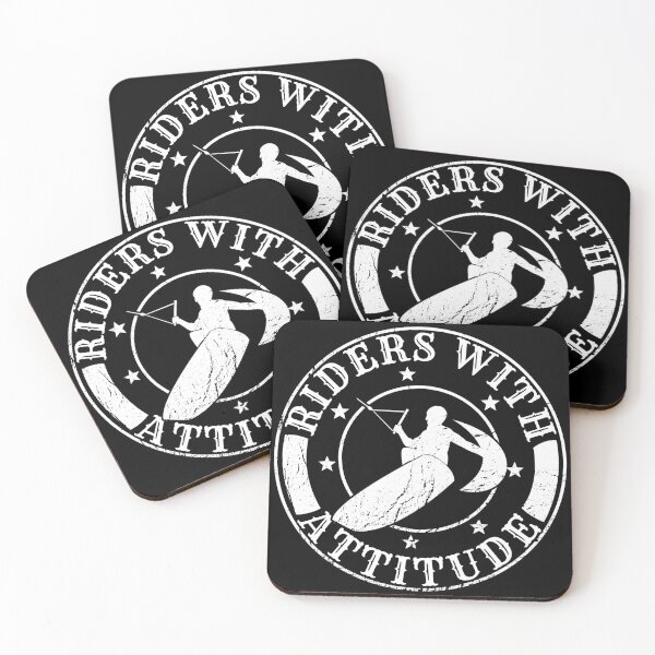 "Wakeboard Logo mit Spruch Wakeboarder" Untersetzer (4er Set) von