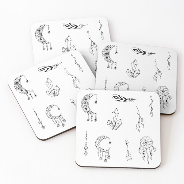 Item preview, Boho Black and White Sticker Pack Witchy Vibes designed and sold by MysticMagpie.