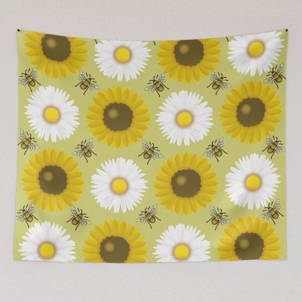 Item preview, Sunflowers, daisies and bees designed and sold by designInk.