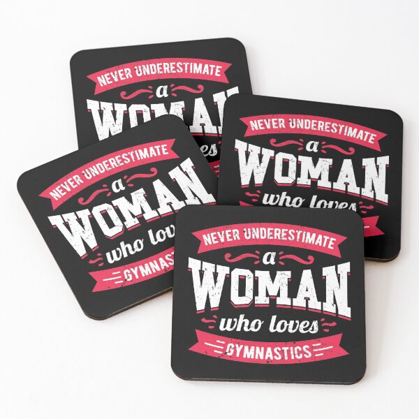 Item preview, Never Underestimate a Woman Who Loves Gymnastics designed and sold by Orange Pieces.