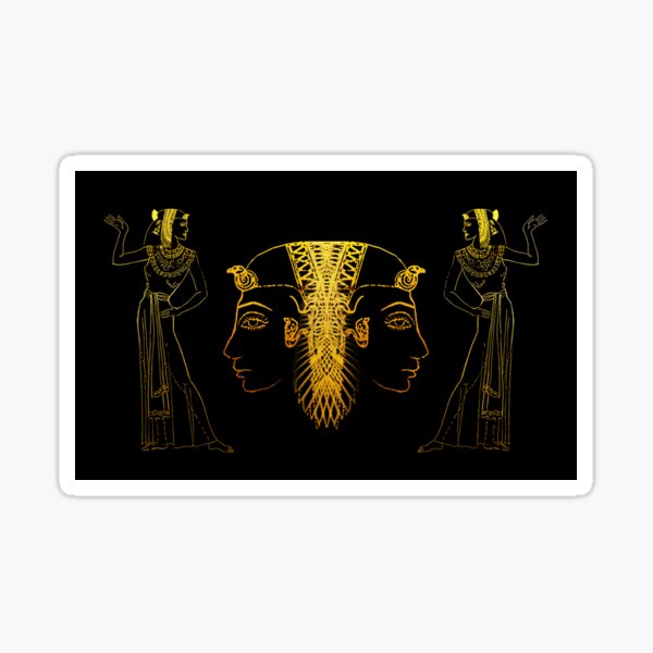 Egyptian Goddess Mask "Share the Love" Sticker
