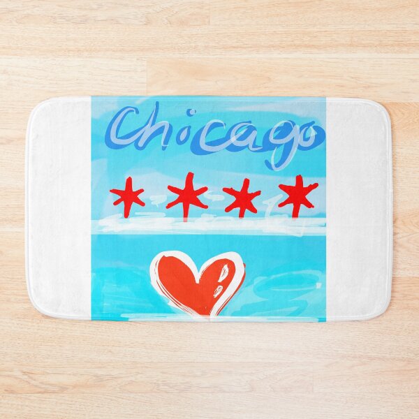 Item preview, Chicago Flag & Heart designed and sold by Grafititee.