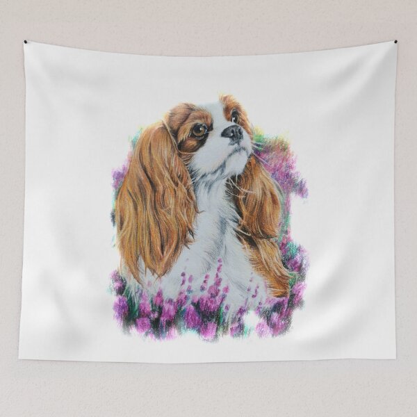 Item preview, Lavender and Beautiful Cavalier King Charles Spaniel designed and sold by HenryMaster.