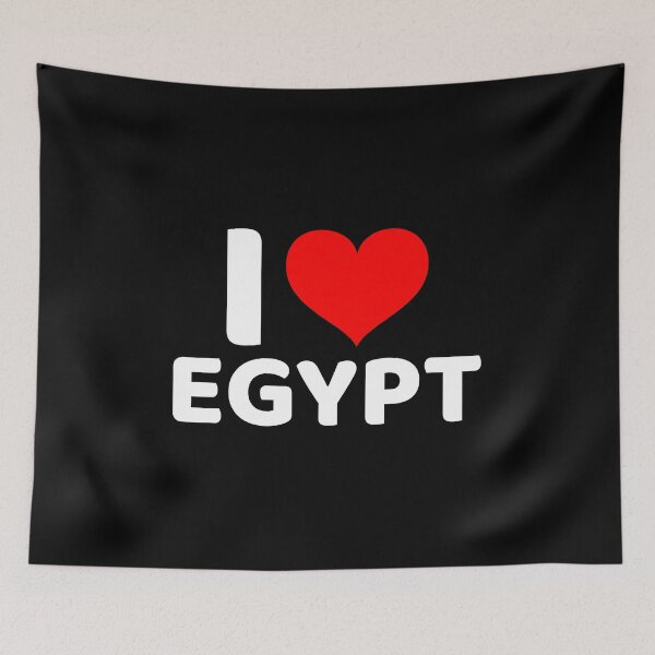 Item preview, I love Egypt with a red heart designed and sold by ArabCorner.