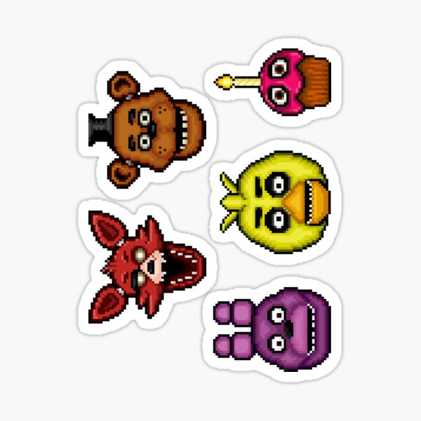 FNAF 2 Withered Animatronic Sticker Pack Sticker for Sale by RodaAnimation