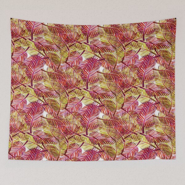 Item preview, Red Yellow Overlapping Tropical leaves designed and sold by Maitri-Sanghvi1.
