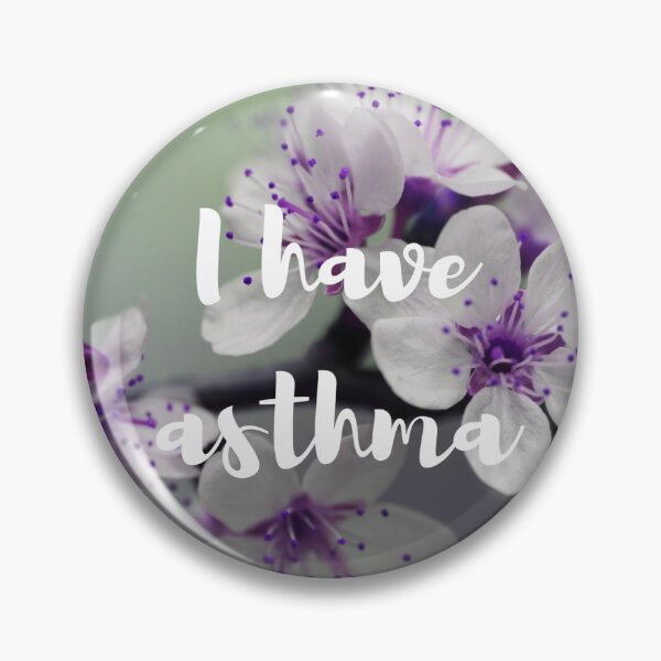 Item preview, I Have Asthma Purple Flowers White designed and sold by djalicat.