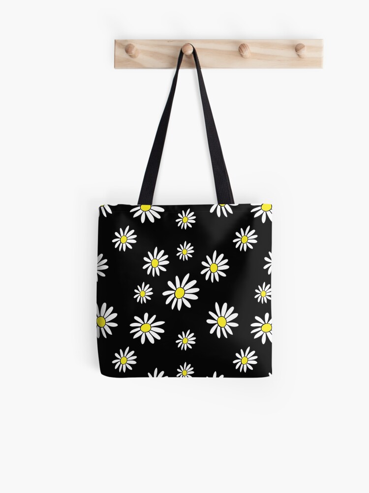 Daisy Doodles Seamless Flower Pattern - Black Poster for Sale by  MysticMagpie