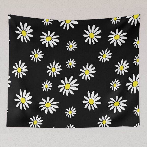 Item preview, Daisy Doodles Seamless Flower Pattern - Black designed and sold by MysticMagpie.