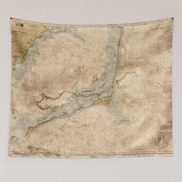 Item preview, The Outer Banks Nautical Chart 11555 designed and sold by FantasySkyArt.