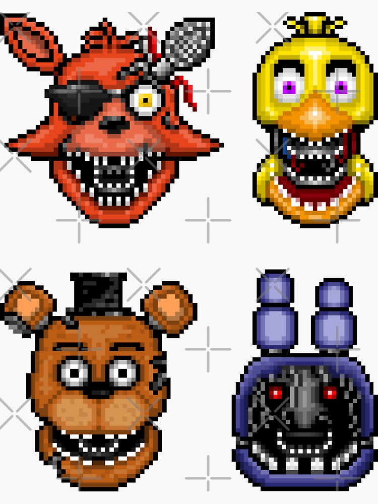 FNAF 2 Withered Animatronic Sticker Pack | Sticker