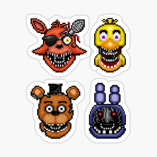 Old Foxy Stickers Redbubble - five nights at freddys 2 boombox roblox