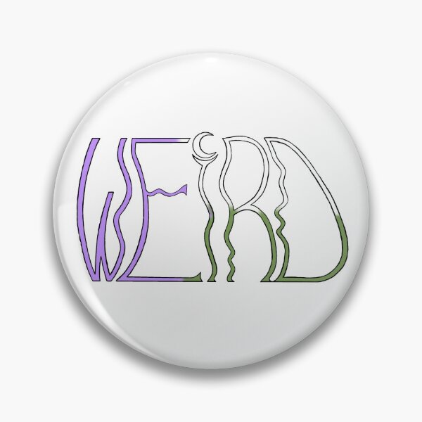 Item preview, Genderqueer "Weird" in thin wobbly letters designed and sold by WeirdArtsyLou.