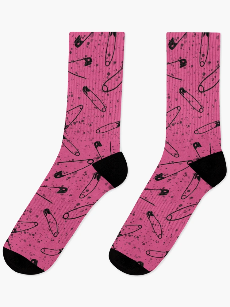 Thumbnail 1 of 5, Socks, Pink punk designed and sold by pixiepatterns.