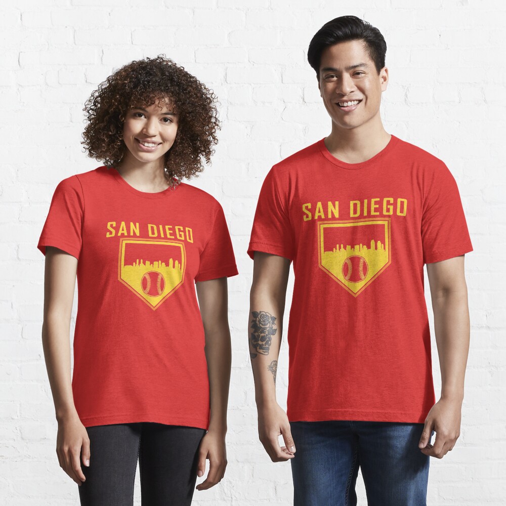 T-Shirt: Padres Skyline Retro Baseball Unisex Shirt - San Diego