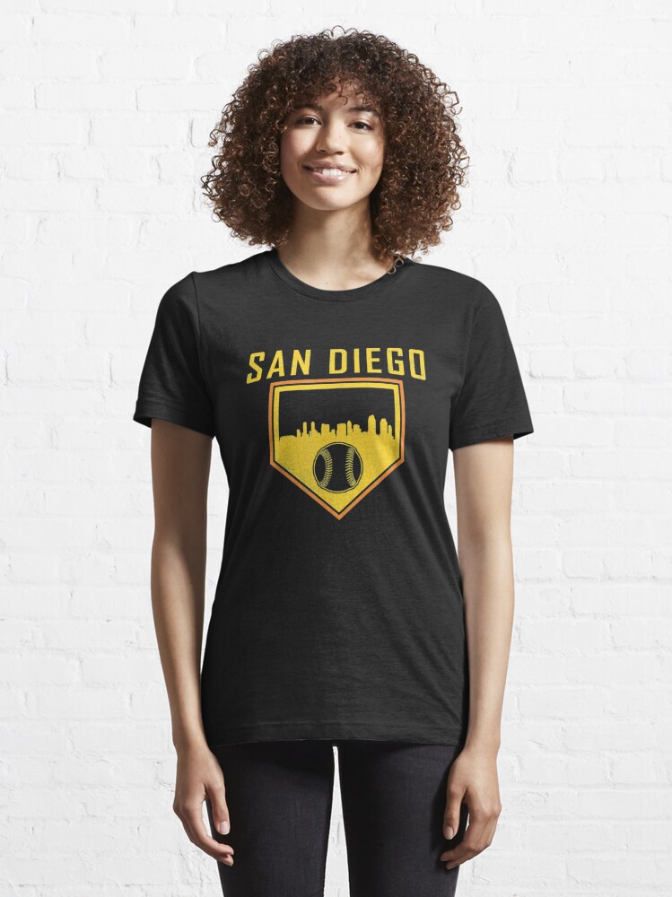 T-Shirt: Padres Skyline Retro Baseball Unisex Shirt - San Diego