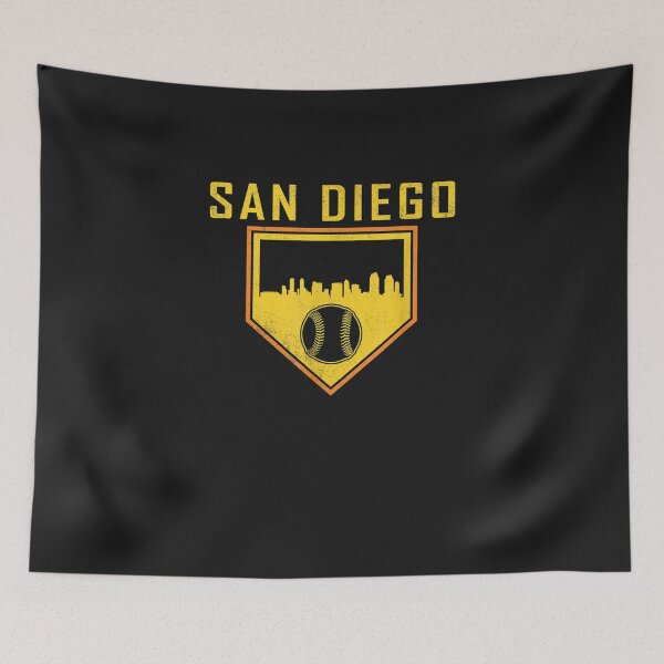 Item preview, Vintage San Diego Baseball Home Plate Skyline Padre Gift designed and sold by YanShen779.