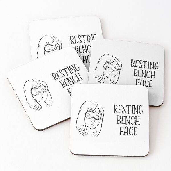 Item preview, Resting Bench Face - Female - Mono designed and sold by stoppersays.
