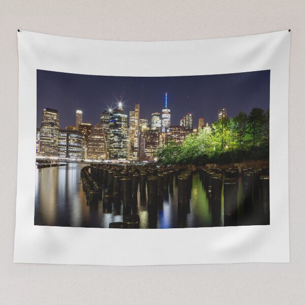 Item preview, NYC Skyline at Night designed and sold by ShootFirstNYC.