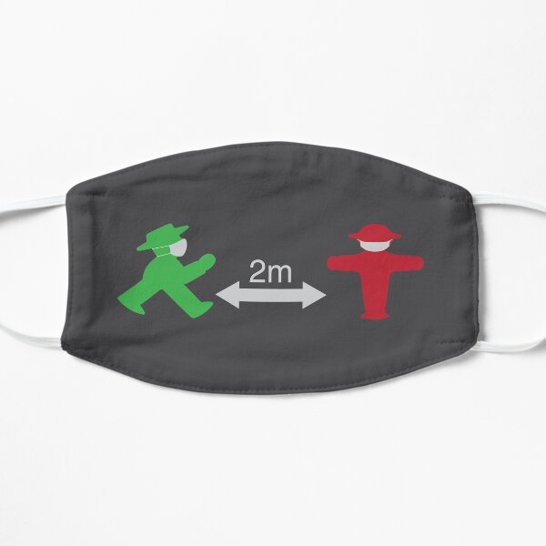 ampelmannchen with mask Flat Mask
