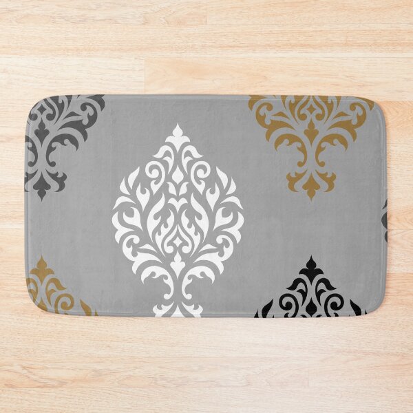 Item preview, Orna Damask Art I BW Grays Gold designed and sold by NataliePaskell.