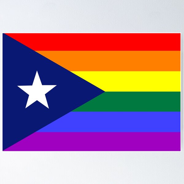 Item preview, Puerto Rican Rainbow Pride Flag designed and sold by SimplyPride.