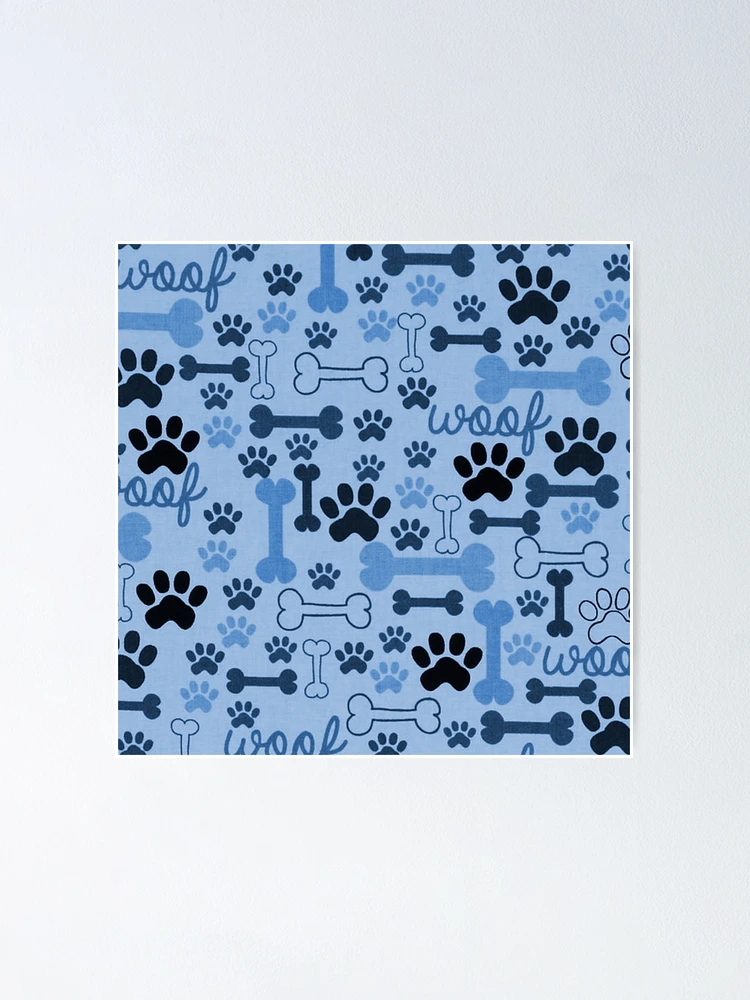 Bone Dry Pet Storage Bin - Medium Rectangle Lattice Paw Print Design, Nautical Blue, 16x10x12 Inches - View #7
