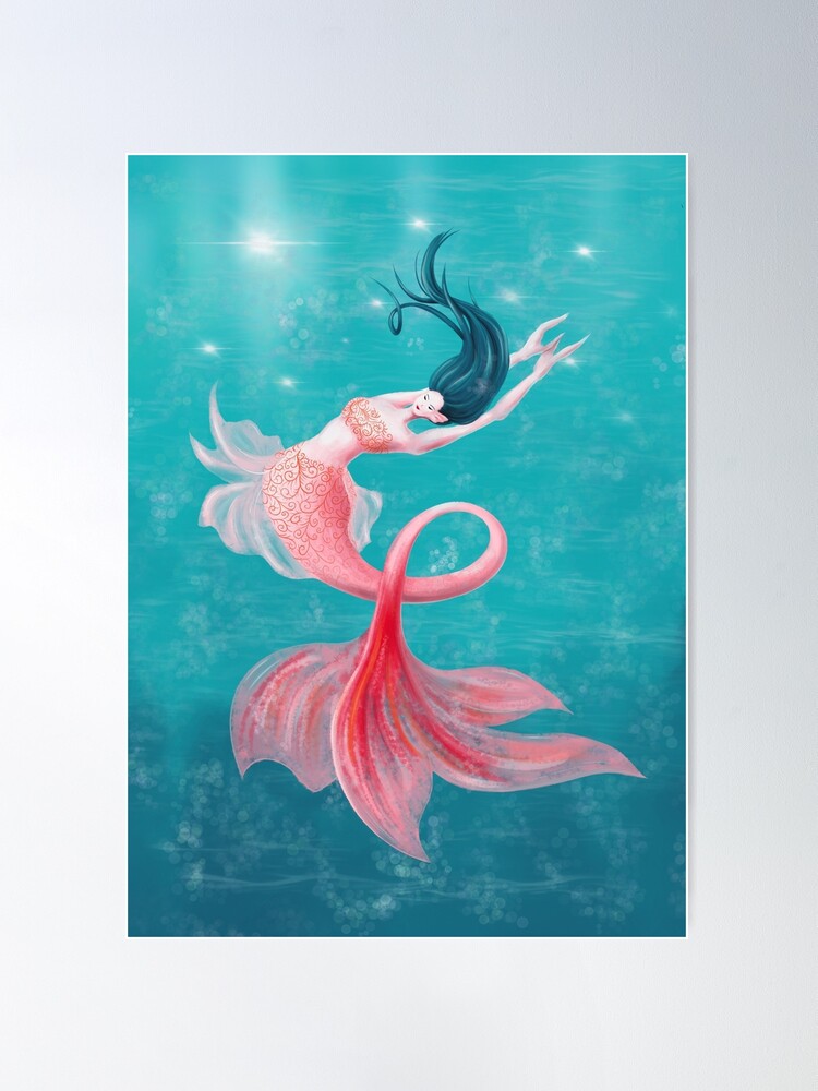  Paint Your Own Pre-Drawn Canvas Kit for Kids, Mermaid
