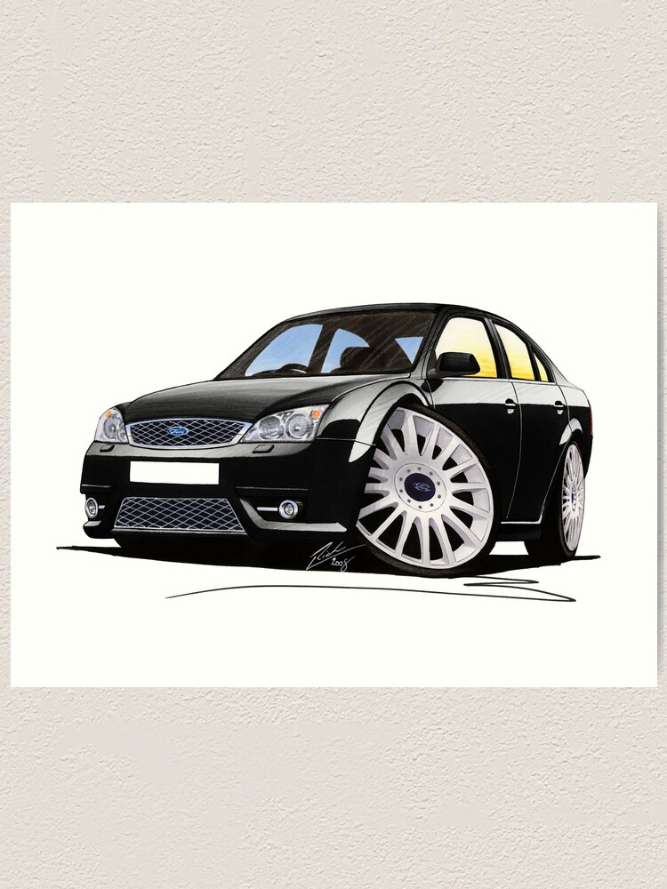 Poster for Sale mit Ford Mondeo (Mk4) X Sport Schwarz von yeomanscarart