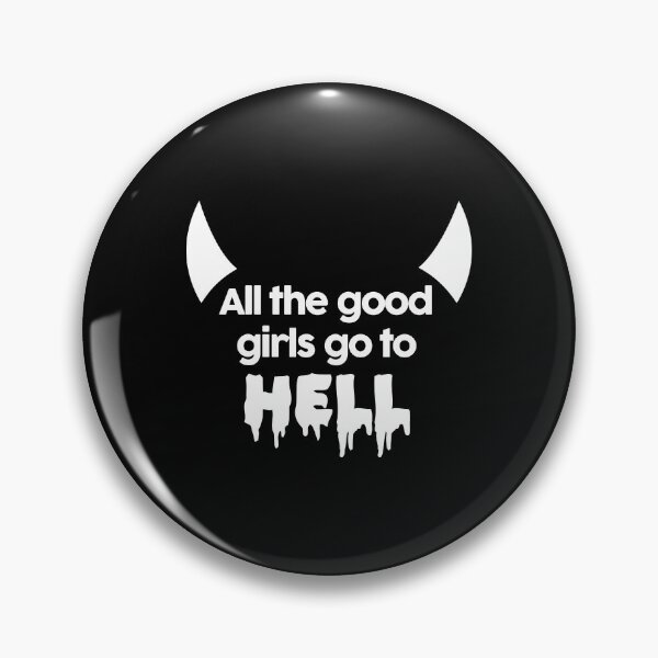 Item preview, All the good girls go to hell Billie Eilish sticker white designed and sold by CarlaMarieDK.
