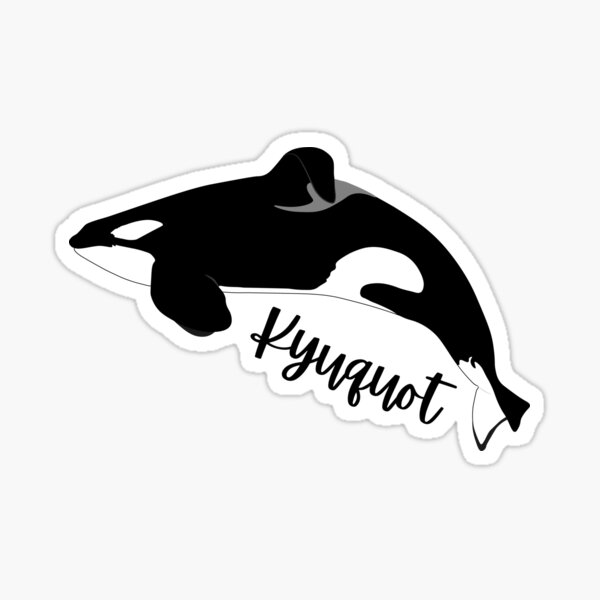 Vista previa del artículo con la obra «Orca Kyuquot con nombre», diseñado y vendido por finsandflukes.