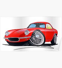 Lotus Elite S1 Red Poster