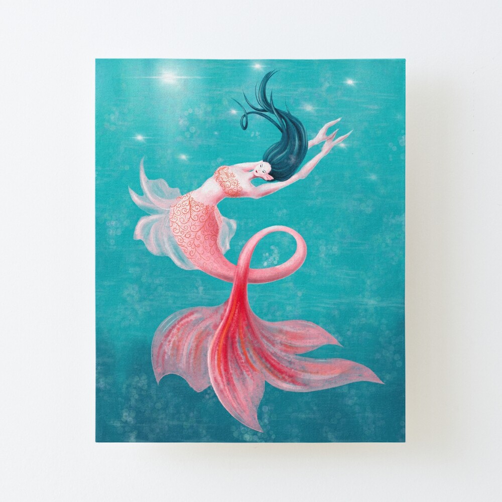 Mermaid Under The Sea Underwater Fantasy Art Art Board Print for Sale by  Boriana Giormova