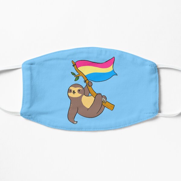Pan Pride Sloth With Pansexual Pride Flag Mask