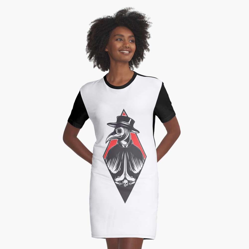 Item preview, Graphic T-Shirt Dress designed and sold by PlagueCity.