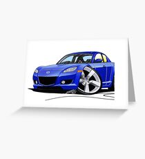 Mazda RX8 Blue Greeting Card