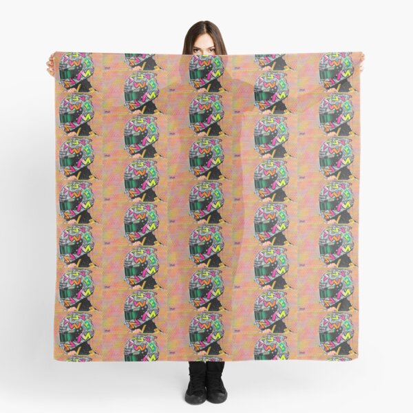 Daniel Ricciardo 2020 - Renault F1 graffiti painting by DRAutoArt Scarf