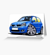 RenaultSport Clio 182 Blue Greeting Card