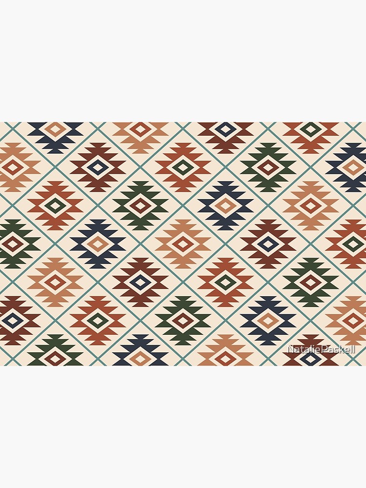Disover Aztec Symbol Pattern Color Mix Bath Mat